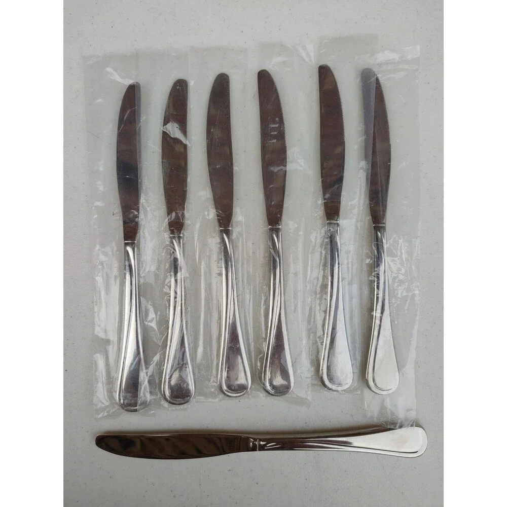 7 ct. Oneida Flight Reliance Dinner Butter Knives Satin/Stainless Flatware 9”